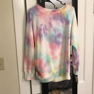 SO tie dye lounge sweater
